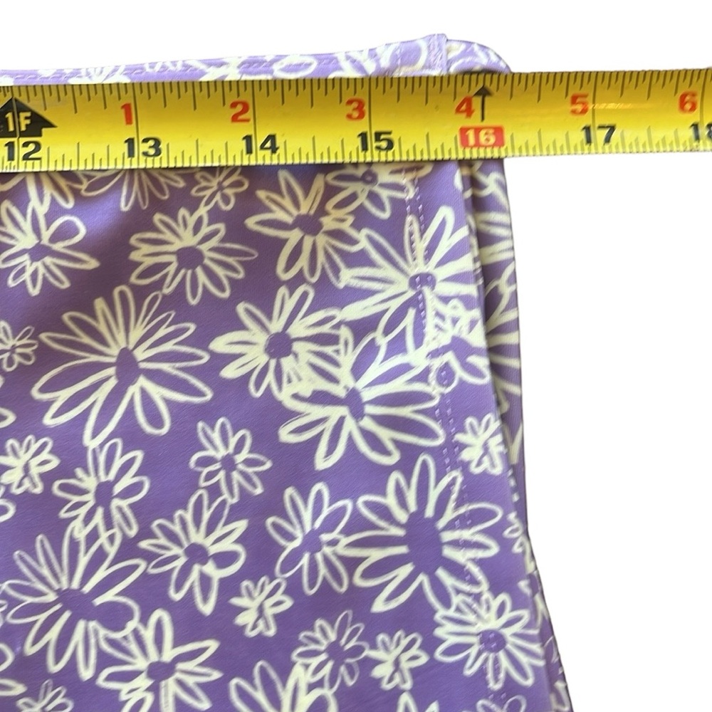 Topshop | Floral Purple/Off-White Wrap Skirt sz 14 - Picture 5 of 6